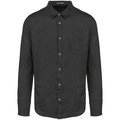 Camisa de lino hombre Anthracite Grey L