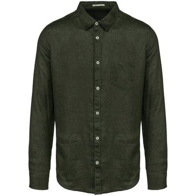 Camisa de lino hombre Organic Khaki M