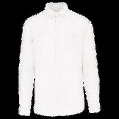 Camisa de lino hombre White XXL