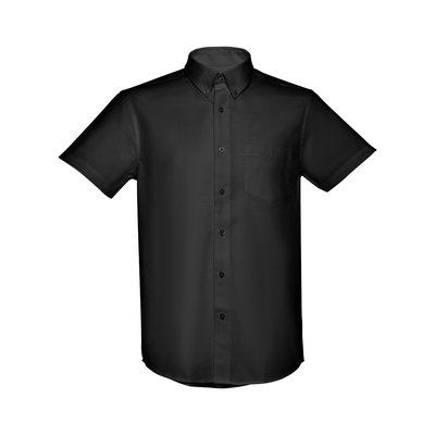 Camisa Manga Corta con Bolsillo Negro L