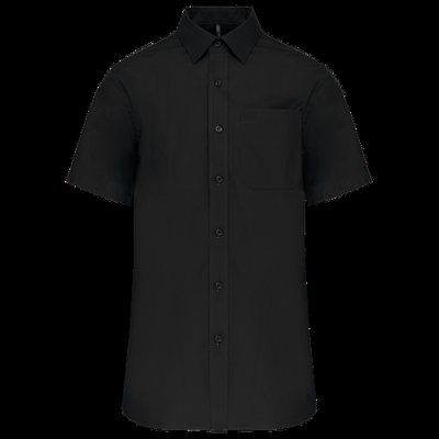 Camisa manga corta hombre Bolsillo izquierdo Black L