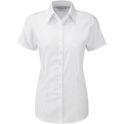 Camisa manga corta mujer ajustada White XL