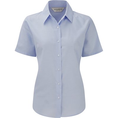 Camisa de manga corta para mujer Azul L