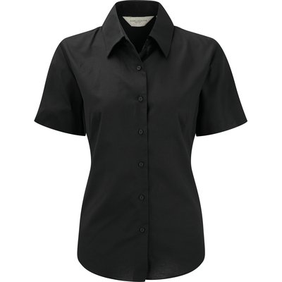 Camisa de manga corta para mujer Negro S