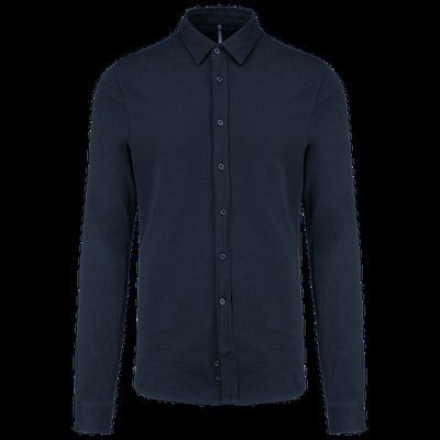 Camisa Manga Larga Algodón Navy M