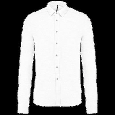 Camisa Manga Larga Algodón White M