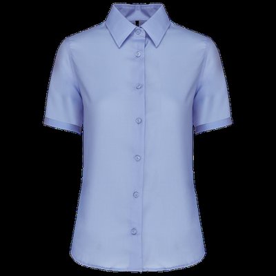 Camisa de mujer sin arrugas Azul 4XL