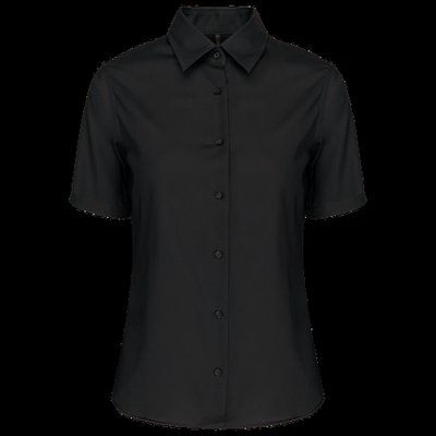 Camisa de mujer sin arrugas Black L