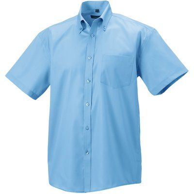 Camisa non-iron con bolsillo pecho Azul L