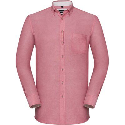 Camisa Oxford efecto lavado Oxford Red / Cream XXL