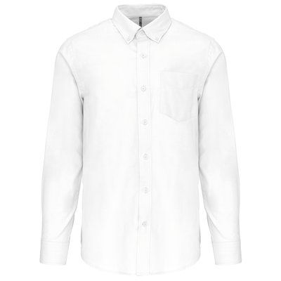 Camisa oxford hombre algodón poliéster White L