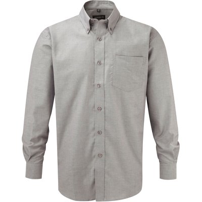 Camisa Oxford hombre planchado mínimo Gris 6XL