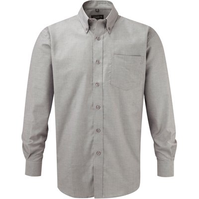 Camisa Oxford hombre planchado mínimo Silver XL