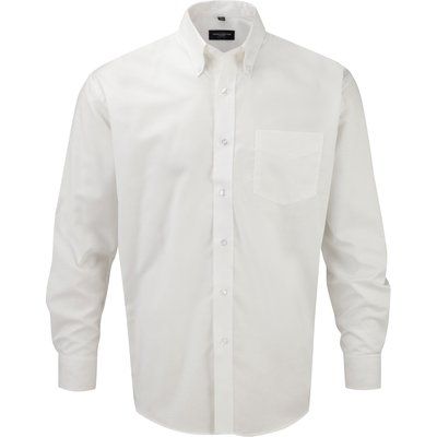 Camisa Oxford hombre planchado mínimo White XXL