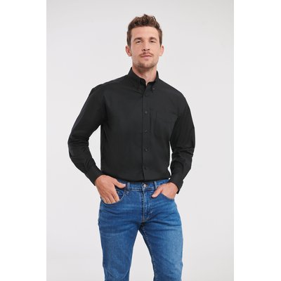 Camisa Oxford hombre planchado mínimo