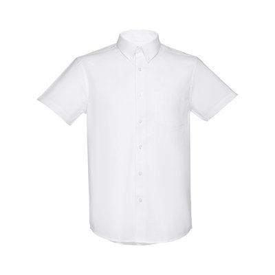 Camisa Oxford Manga Corta y Bolsillo Blanco L