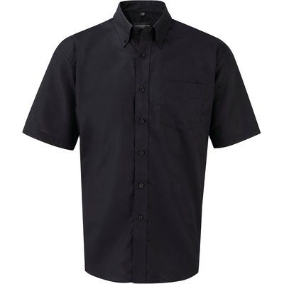 Camisa Oxford DE manga corta hombre Black XXL