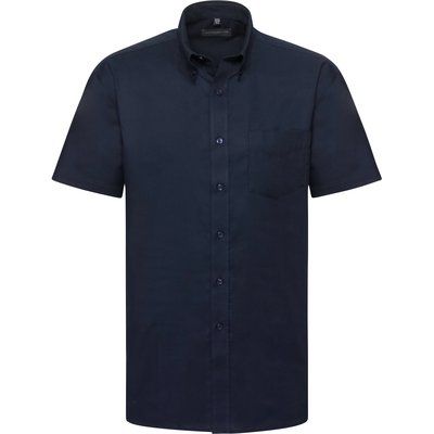 Camisa Oxford DE manga corta hombre Bright Navy 4XL