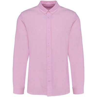 Camisa Oxford manga larga hombre entallada Oxford Pink M