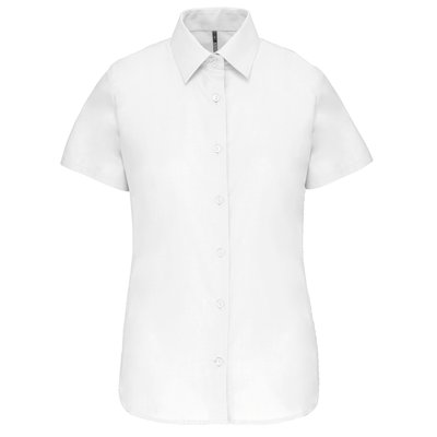 Camisa oxford mujer manga corta Blanco 3XL