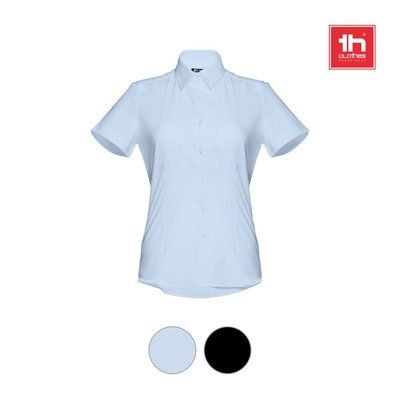 Camisa oxford mujer manga corta entallada