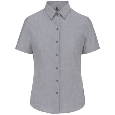 Camisa oxford mujer manga corta Gris M