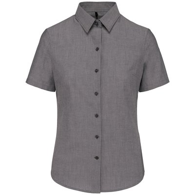 Camisa oxford mujer manga corta Gris XS