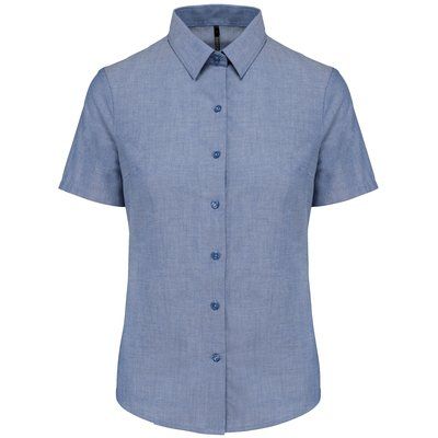 Camisa oxford mujer manga corta Oxford Cobalt Blue L