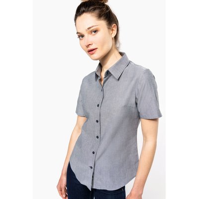 Camisa oxford mujer manga corta