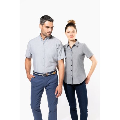 Camisa oxford mujer manga corta