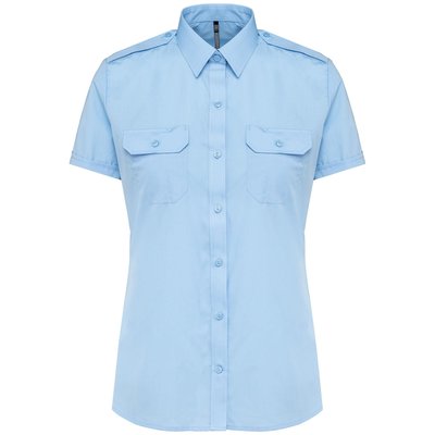 Camisa piloto manga corta mujer Azul XXL