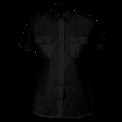 Camisa piloto manga corta mujer Black XL