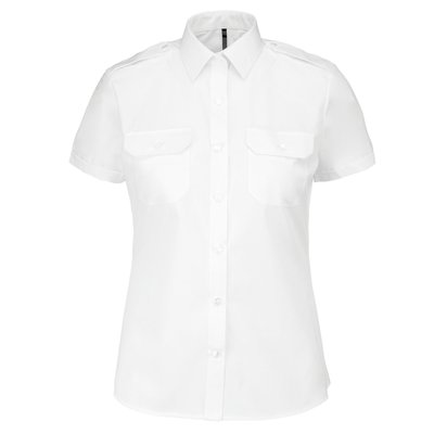 Camisa piloto manga corta mujer Blanco XXL