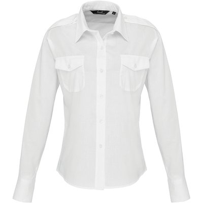 Camisa Piloto manga larga chica Blanco 18 UK