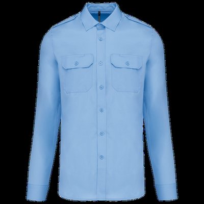 Camisa de piloto manga larga para hombre Sky Blue L