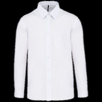 Camisa de polialgodón hombre White 4XL