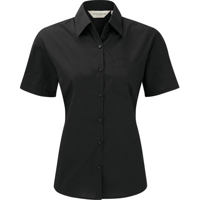 Camisa de polialgodón mujer Negro XS