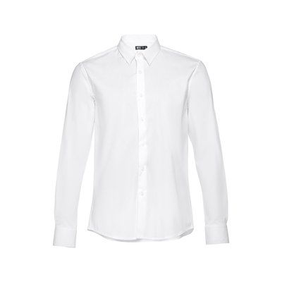 Camisa de popelina para hombre Blanco L