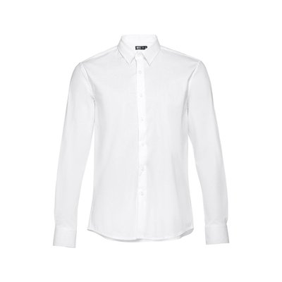 Camisa de popelina para hombre Blanco M