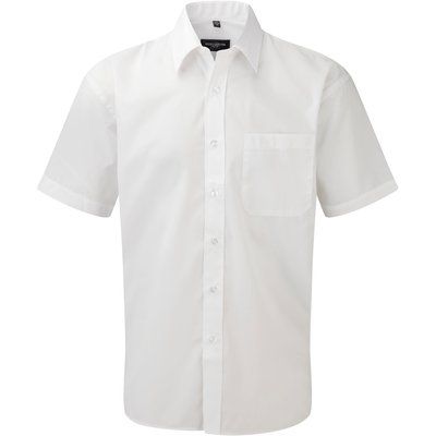 Camisa Popelina manga corta hombre White 3XL