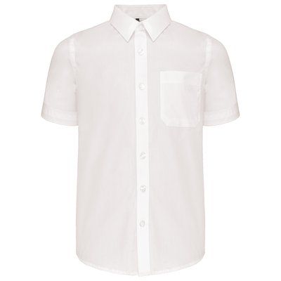 Camisa popelina manga corta infantil Blanco 8/10 ans