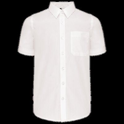 Camisa popelina manga corta infantil White 6/8 ans