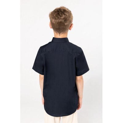 Camisa popelina manga corta infantil