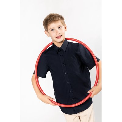 Camisa popelina manga corta infantil