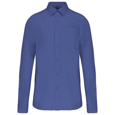 Camisa popelina manga larga hombre Azul 6XL