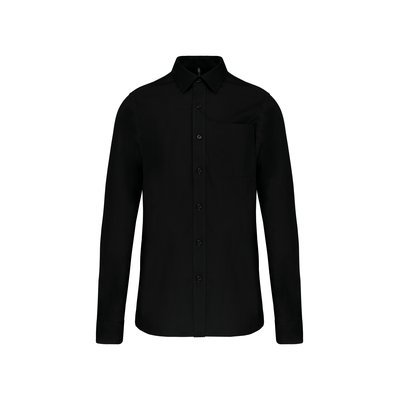 Camisa popelina manga larga hombre Negro L