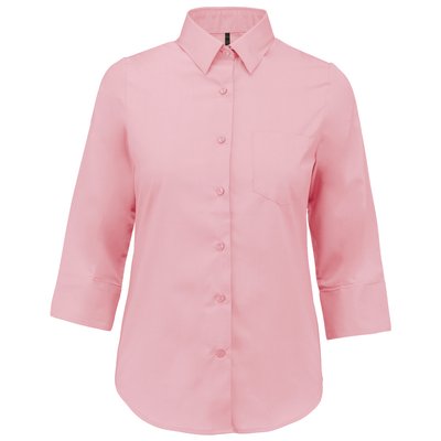 Camisa popelina media manga mujer Rosa L