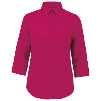 Camisa popelina media manga mujer Rosa XS