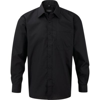 Camisa Popelina Polialgodón Hombre Black XXL