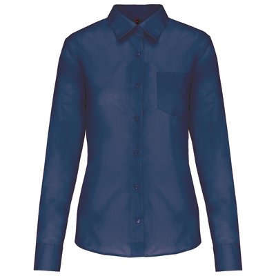 Camisa popelina polialgodón mujer Azul XL